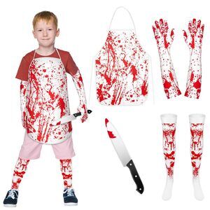 2523 Halloween Costumes Horrible Butcher Fake Bloody Knife
